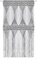vidaXL Makramee Vorhang Anthrazit 140x240 cm Baumwolle