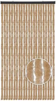 arsvita Flauschvorhang Unistreifen beige 90x220cm (11854-017)