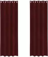 vidaXL Vorh&auml;nge 2 stk. Weinrot 140 x 225 cm Samt