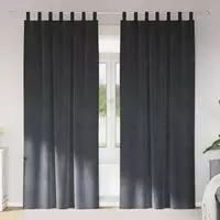 vidaXL Vorh&auml;nge 2 stk. Hellgrau 140 x 245 cm Samt