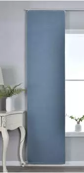 Gardinenbox Flächenvorhang „München Dark" 245x60cm blau, 100% Verdunkelung, Paneelwagen (202410P)