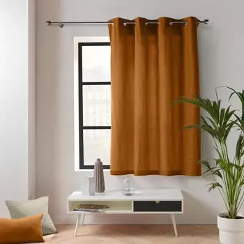 Douceur d'Intérieur Twily Eyelet Curtain 135x180cm camel
