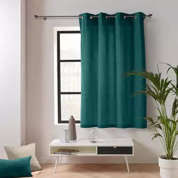 Douceur d'Intérieur Twily Eyelet Curtain 135x180cm dark green