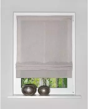 Home Wohnideen Raffrollo "TIRIAN" Gr. 1, grau (taupe), B:80cm H:140cm, Obermaterial: 100% Polyester, Raffrollos, Raffrollo Deko Leinenoptik, Uni (84477115-1) taupe