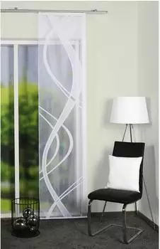 Home Wohnideen Schiebegardine "TIBASO", wei&szlig;, B:57cm H:225cm, Wirkware, Obermaterial: 100% Polyester, Gardinen, transparent (88570437-0) wei&szlig;