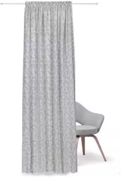 Gerster Gardine "Lana" Gr. 1, grau, B:140cm H:245cm, Wirkware, Baumwolle, Gardinen, Gardine, Fertigschal aus Baumwolle (58309927-1) grau