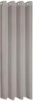 Gerster Vorhang "Ilia" Gr. 1, grau (taupe), B:140cm H:235cm, Wirkware, Polyester, Gardinen, HxB: 235x140, klasischer Uni Ösenschal (76847639-1) taupe