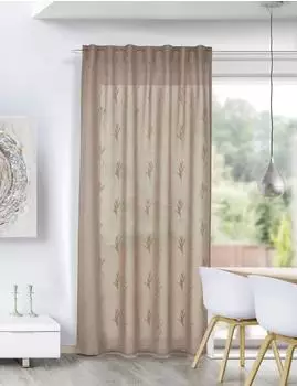 HOMING Gardine "Edvin" Gr. 1, beige, B:135cm H:245cm, Polyester, Gardinen, Gardine, Fertigschal (77233657-1) beige