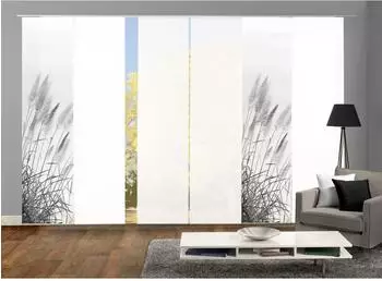 Home Fashion Digitaldruck Pampas grau wei&szlig; 6er-Set 60x245 cm