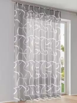Heine Dekostore grau-weiß 145x270 cm Polyester