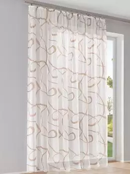 Heine Dekostore weiß-taupe 145x270 cm Polyester