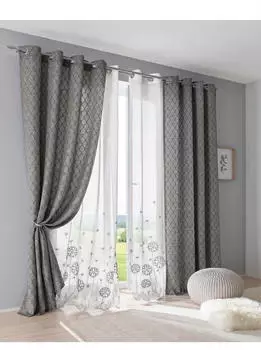Heine Dekostore grau 245x135 cm Polyester