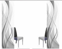 HOME WOHNIDEEN Schiebegardine "WUXi" Klettband 4 Stk. tlg. HxB: 245x60, inkl.