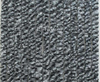 Arisol Chenille-Flauschvorhang 56x205cm grau/weiß/schwarz