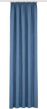 Wirth Toco-Uni mit Kräuselband 175x132cm blau