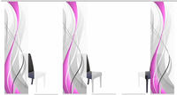 HOME WOHNIDEEN Schiebegardine "WUXi" Klettband 6 Stk. tlg. HxB: 245x60, inkl.