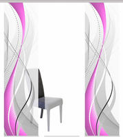 HOME WOHNIDEEN Schiebegardine "WUXi" Klettband 3 Stk. tlg. HxB: 245x60, inkl.