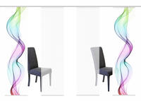HOME WOHNIDEEN Schiebegardine "ALBERTA" Klettband 4 Stk. tlg. HxB: 245x60,