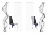 HOME WOHNIDEEN Schiebegardine "ALBERTA" Klettband 4 Stk. tlg. HxB: 245x60,