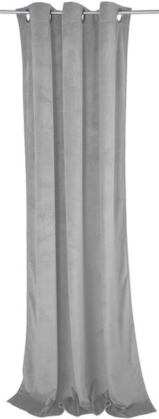 Tom Tailor French Velvet mit Ösen 130x245cm hellgrau