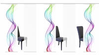 HOME WOHNIDEEN Schiebegardine "ALBERTA" Klettband 5 Stk. tlg. HxB: 245x60,