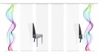 HOME WOHNIDEEN Schiebegardine "ALBERTA" Klettband 6 Stk. tlg. HxB: 245x60,