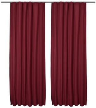 Beautissu Amelie Luna Thermo 140x245cm mit Kr&auml;uselband rot