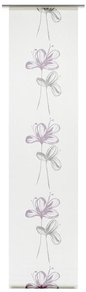 Gardinia Schiebevorhang Flower 60x245cm weiß-lila