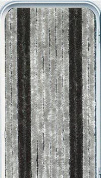Arisol Chenille-Flauschvorhang 100x200cm hellgrau/dunkelgrau