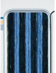 Arisol Chenille-Flauschvorhang 70x205 cm hellblau dunkelblau