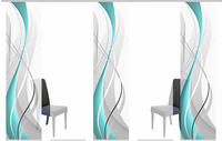 HOME WOHNIDEEN Schiebegardine "WUXi" Klettband 5 Stk. tlg. HxB: 245x60, inkl.