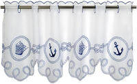 Delindo Lifestyle Scheibengardine "ANKER SEGELSCHIFF" Stangendurchzug 1 Stk. tlg.