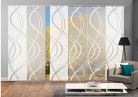 HOME WOHNIDEEN Schiebegardine "DAN" Klettband 6 Stk. tlg. HxB: 245x60, inkl.