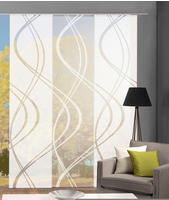 HOME WOHNIDEEN Schiebegardine "DAN" Klettband 3 Stk. tlg. HxB: 245x60, inkl.