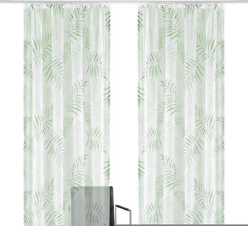 my home Paula 140x145cm mit Kräuselband grün
