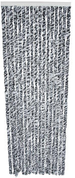 Arisol Chenille-Flauschvorhang 70x205 cm schwarz weiß