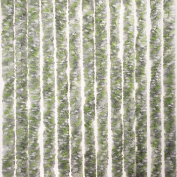 Arisol Chenille-Flauschvorhang 56x205cm grau/weiß/grün
