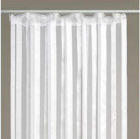 Dekoschal Gardine Vorhang Streifen halbtransparent Auswahl: Universalband 140x 145cm
