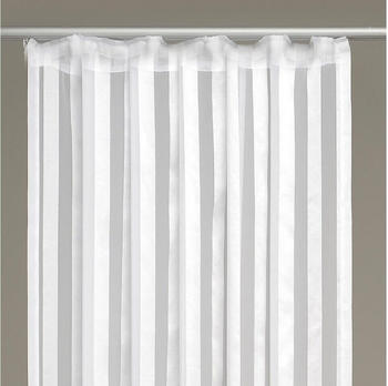 arsvita Vorhang Kr&auml;uselband Streifen 140x145cm wei&szlig;