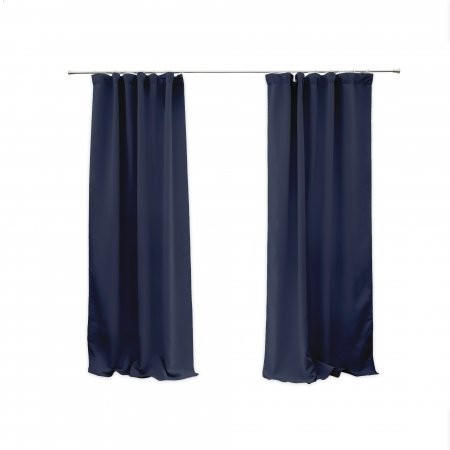 Victoria M. Vorhang mit Kräuselband verdunkelnd 140 x 245cm (1erPack) blau
