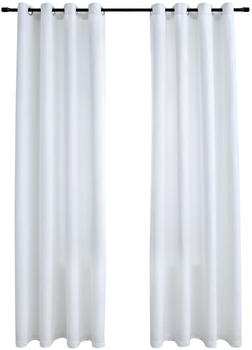 vidaXL Blackout Curtains 140x175cm White