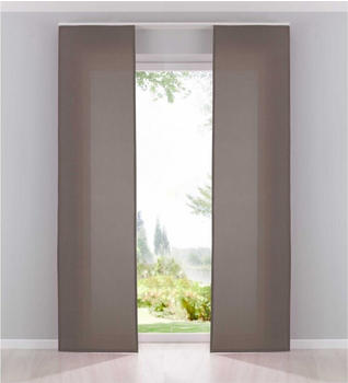 Gardinenbox Flächenvorhänge 2er Set 245x60cm taupe