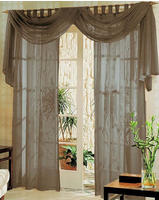 Voile komplett GARDINEN Set 3tlg., Apfelgr&uuml;n, 60999