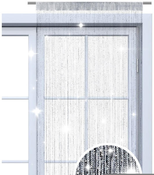 Wometo Lurex mit Glitzer-Effekt 90x245cm silber-silber