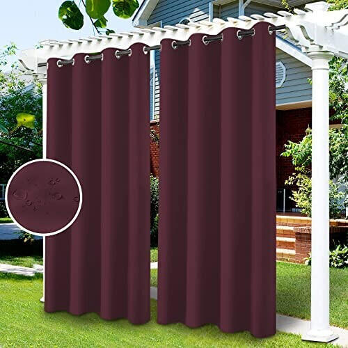 LiveGo Outdoor-Vorhang 132x238cm rot