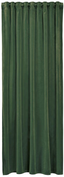 Gözze Verdeckter Schlaufenvorhang DANTE Dunkelgrün - Polyester - 135 x 245 cm