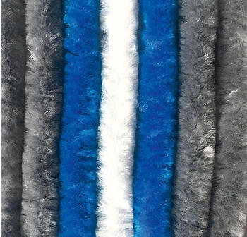 Arisol Chenille Flauschvorhang 100x200cm grau/blau/weiß