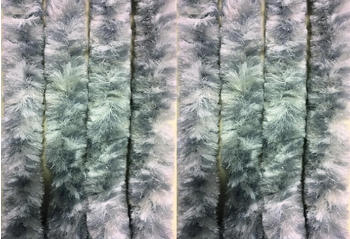 Arisol Chenille-Flauschvorhang 56x185cm grau-weiß-silber