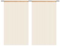 vidaXL Fadenvorh&auml;nge 2 Stk. 100 x 250 cm Beige