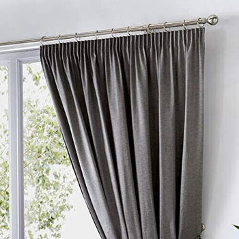 J Rosenthal & Son Ltd Fusion Dijon Black Out Curtains, Charcoal J Rosenthal & Son Ltd Fusion Dijon Black Out Curtains, Charcoal